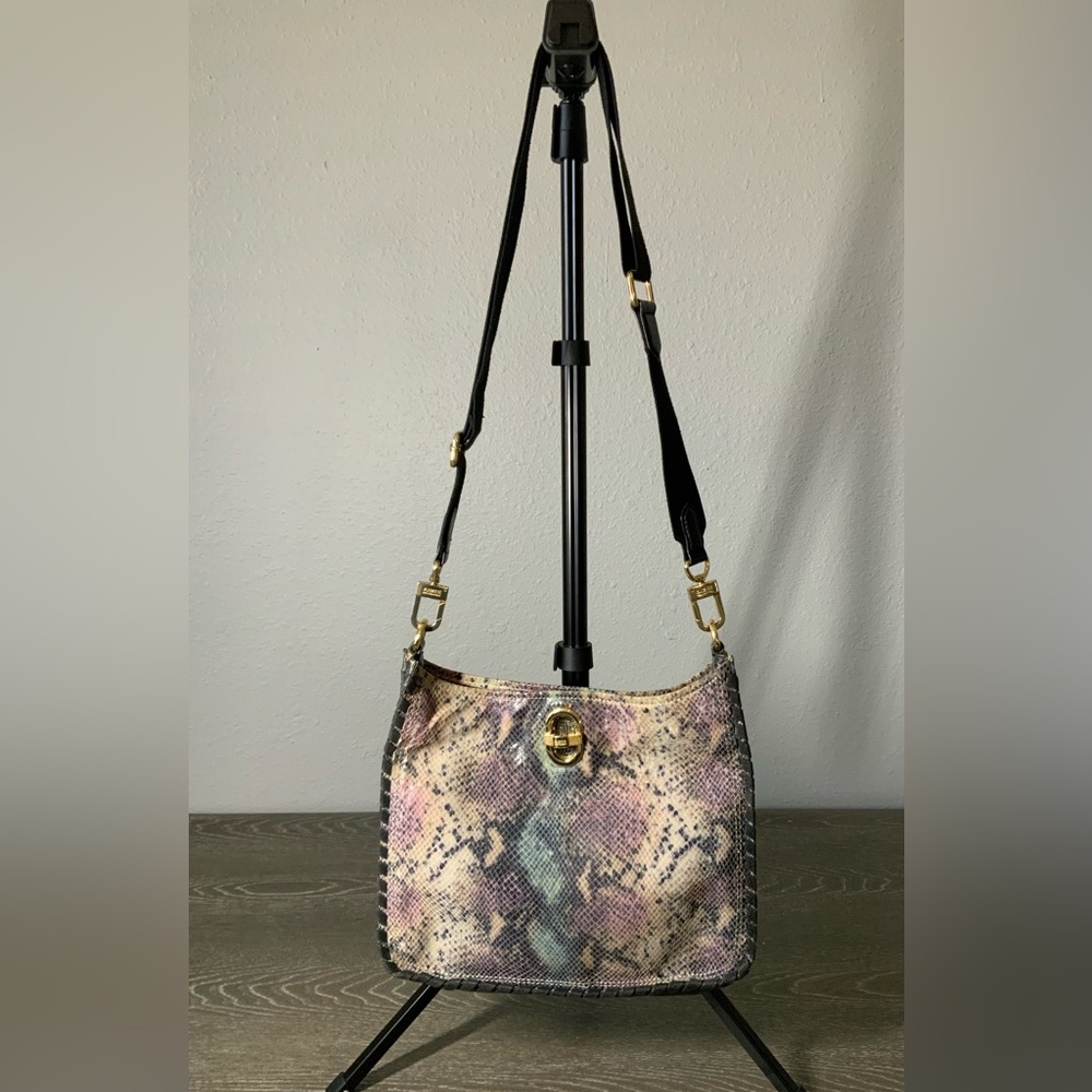 Aimee Kestenberg Multi Snakeskin Leather Crossbody Handbag. Size M - Picture 3 of 9